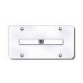 FIAT 500 License Plate - Stainless Steel Plate w/ a Plate & Embossed FIAT Logo